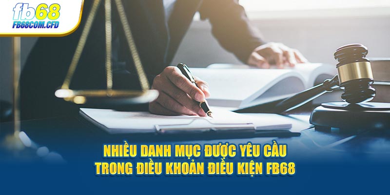 Nhiều danh mục được yêu cầu trong điều khoản điều kiện FB68